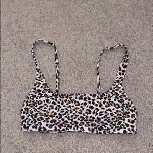 Cheetah Print Bikini Top